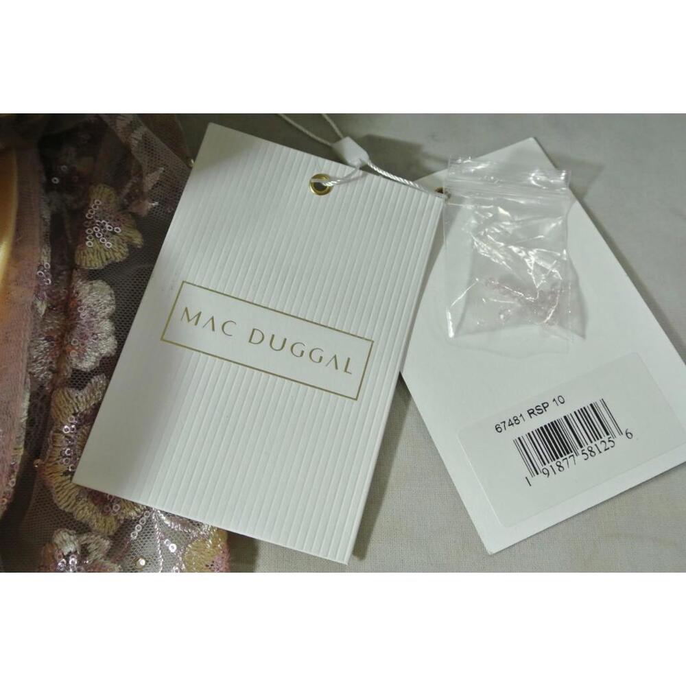 NWT, Mac Duggal Embroidered Floral Modified A-Line Gown Size 10 #LD137 - Picture 8 of 9